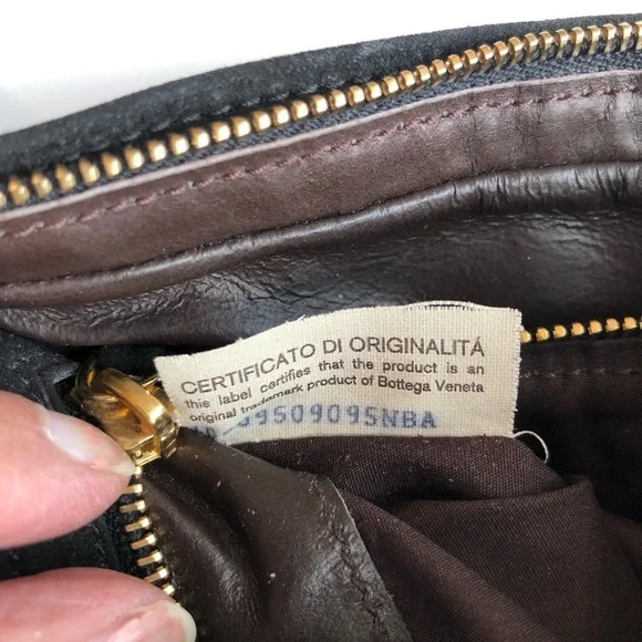 Bottega Veneta Intrecciato Brown Black Woven Suede Leather Wristlet Clutch Bag - Picture 11 of 12